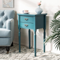 SAFAVIEH American Homes Collection Marilyn Teal End Table New In Box $299