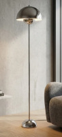Mercer41 Modern Dome Floor Lamp with Indirect Light, Slim Metal Pole & Foot Switch &ndash; 65" Tall Standing Lamp for Living Room, Bedroom, Office &ndash; E26 Socket New In Box $299