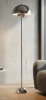 Mercer41 Modern Dome Floor Lamp with Indirect Light, Slim Metal Pole & Foot Switch &ndash; 65" Tall Standing Lamp for Living Room, Bedroom, Office &ndash; E26 Socket New In Box $299