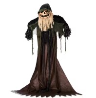 Karl Home 68 in. Outdoor Life Size Animatronics Wizard with Pumpkin Face Halloween Animatronic $199