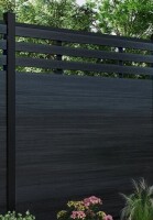 Mondaria Modern Garden Lattice Top Composite Privacy Fence &ndash; Grained Finish with 8ft Inground Post New in Box $599