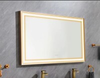Apex 60" W x 36" H LED Heated Bathroom Mirror,Anti Fog,Dimmable,Dual Lighting Mode,Tempered Glass New in Box $599
