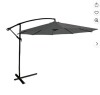 Four Seasons Courtyard 11.5 Ft. Aluminum Charcoal Grey Offset Patio Umbrella New Shelf Pull $299