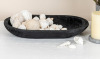 Creative Co-Op Bloomingville Hand-Carved Paulownia Wood Bowl, Black New In Box $99
