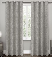 Exclusive Home Set of 2 (84"x54") Forest Hill Woven Room Darkening Grommet Top Window Curtain Panel Gray - Thermal Insulated New In Box $89