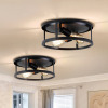 17 Stories 2 Light Farmhouse Flush Mount Ceiling Light (Set of 2) New In Box $199