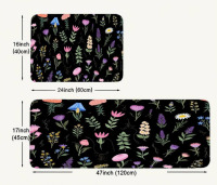 East Urban Home Dark Floral Botanical, Kitchen Mats Set of 2 $99