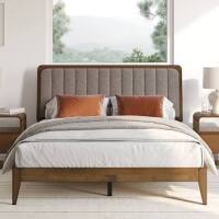 DG Casa Raven Queen Mid-Century Modern Solid Wood Bed New in Box $699