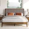 DG Casa Raven Queen Mid-Century Modern Solid Wood Bed New in Box $699
