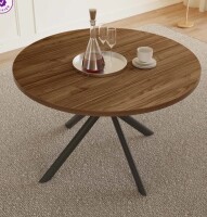17 Stories Riella Round Dining Table in Walnut New in Box $499