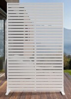 ChicFurnit 72"H Outdoor Privacy Screen Fence - 6-Panel Weather-Resistant HDPE Room Divider, Windproof Heavy Duty Freestanding Partition with Ground Stakes for Patio, Garden, Backyard, Balcony - White New in Box $299