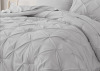 Bedsure Full Pintuck - Light Gray Pinch Pleat Comforter $199