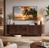 MXV 58" Mid-Century Modern TV Stand with Sliding Doors, TV Consoles with Power Outlet, Fluted Entertainment Center with Adjustable Shelves for Living Room Similar to Picture $299
