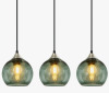 Ebern Designs Charolyn 3 - Light Single Pendant Light Globe Pendant Light Fixtures Glass Pendant Lights Kitchen Island Lighting New In Box $299