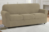 The Twillery Co.&reg; 4 Piece Stretch Jacquard Couch Cover, Sofa Slipcover for 3 Cushion Couch, Machine Washable Furniture Protector (Sofa, Sand) New In Box $199