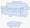 The Twillery Co.&reg; 4 Piece Stretch Jacquard Couch Cover, Sofa Slipcover for 3 Cushion Couch, Machine Washable Furniture Protector (Sofa, Sand) New In Box $199 - 2