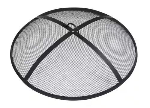 Sunnydaze 36 in. Round Black Steel Fire Pit Spark Screen New In Box $299