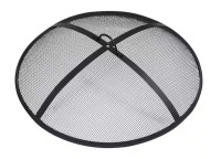 Sunnydaze 36 in. Round Black Steel Fire Pit Spark Screen New In Box $299