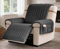 Mercer41 Luxury Sherpa Plush T-Cushion Recliner Slipcover Thick Soft Non Slip Sofa Protector $99