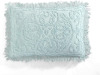 Beatrice Home Fashions Medallion Chenille Bedspread, Standard Sham, Blue New In Box $59