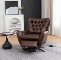 Birch Lane Harrington Swivel Wingback Recliner, Chocolate, New in Box $1,199