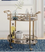 Willa Arlo Interiors Maysville Metal Bar Cart New in Box $599