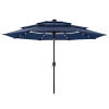 Arlmont & Co. 120'' Lighted Umbrella With Crank, Navy, New in Box $299
