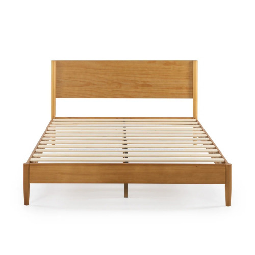 George Oliver Whitman Low Profile Mid-Century Modern Queen Size Platform Bed, Brown, New in Box $499