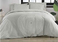 MARIMEKKO - 3-Piece King Duvet Cover Set, Smooth Cotton Percale Bedding with Matching Shams, Lightweight Home Decor (Fokus Grey, King) New In Box $299