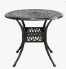 Bloomsbury Market Round Outdoor Dining Table With Umbrella Hole , 35.4'' in. W 35.4'' in. D New in Box $499