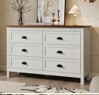 Winston Porter Rilynn Dresser For Bedroom, Modern Dresser With 6 Drawers, Wide Chest Of Drawers With Metal Handles New in Box $499