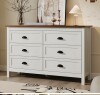 Winston Porter Rilynn Dresser For Bedroom, Modern Dresser With 6 Drawers, Wide Chest Of Drawers With Metal Handles New Open Box $499