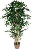 Vintage Home Artificial Faux Plastic 72" Tall Bamboo Tree in Bamboo Wicker Planter New In Box $299