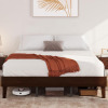 Yaheetech King Bed Frame Natural Solid Wood Platform Bed with Wooden Slats Support, 12-inch Underbed Space for Storage, Noise-Free Design, Easy Assembly, Dark Walnut Finish New in Box $699