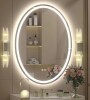 Orren Ellis Aevar UL Certified Front & Back Lighted Anti-Fog Tempered Glass Oval Bathroom/Vanity Mirror, 24' x 32" New In Box $299