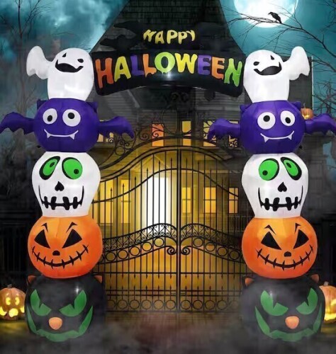 Karl Home 8.2 ft. LED Pumpkin Archway Halloween Inflatable Outdoor Decoration New In Box $299