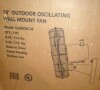 iLIVING 18 in. 3 fan speeds Wall Fan in Black with Oscillating head New In Box $199 - 2