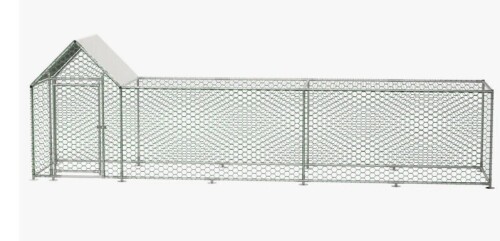 Tucker Murphy Pet Elske Metal Chicken Run Coop, Walk-in Cage with Waterproof & Anti-UV Cover Lockable Door Design New in Box $399