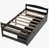 Red Barrel Studio Charlie bed frame, platform bed, storage bed Twin in Espresso New in Box $399