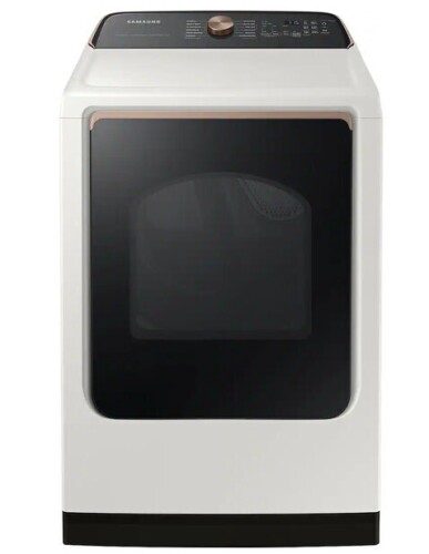 Samsung - 7.4 Cu. Ft. Smart Electric Dryer with Steam and Sensor Dry - Ivory New $1299