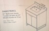 CosmoLiving Leona 24" Bathroom Vanity with Top in Gray with Silver Metal, New in Box $799 - 2