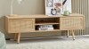 Dakota Fields 55.12" Rattan TV Cabinet, Double Sliding Doors For Storage, Adjustable Shelf, Solid Wood Legs, TV Console New in Box $399