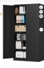 MIIIKO Metal Storage Cabinet with Locking Doors, White 72" Garage Lockable Steel Cabinets with 4 Doors and 5 Shelves New in Box $299