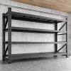 Miezab 4-Tier Metal Garage Storage Shelves, 24 in. D x 71.25 in. W x 70 in. H, Black Steel Heavy Duty Storage Rack New in Box $399