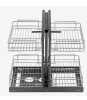 VEVOR Min 15"W Opening Blind Corner Pull Out Organizer, 2 Tier 4 Shelf Kitchen Cabinet Organizer, Chrome Carbon Steel Storage Basket, Slide Out Storage Organizer, Left & Right Open Compatible New in Box $299
