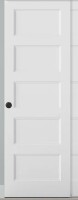 Jubest 30": x 80" Flat 5-Panel Smooth White Primed Molded Sliding Closet Door New in Box $299