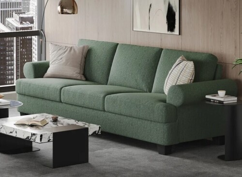 Lark Manor 91" Lawson 3-Seater Sofa with Deep Seats in Green New in Box $999
