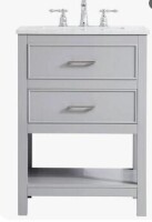 DHP Maine 24" Bathroom Vanity with Top, Gray, New in Box $399