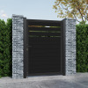 Mondaria Semi-Privacy Aluminum Fence Gate, 6ft H x 4ft W &ndash; Outdoor Decorative Gate with Metal Frame & Knob Kit, Posts Not Included New in Box $899