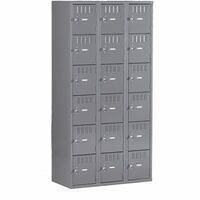 Tennsco 6 High Box Locker - Three Wide, No Legs (Assembled) - BS6-121212-C New in Box $799